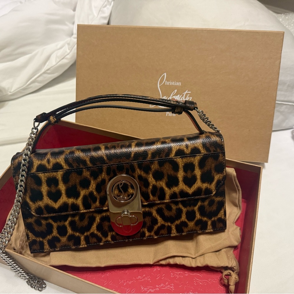 Christian Louboutin Elisa Baguette Leopard Bag